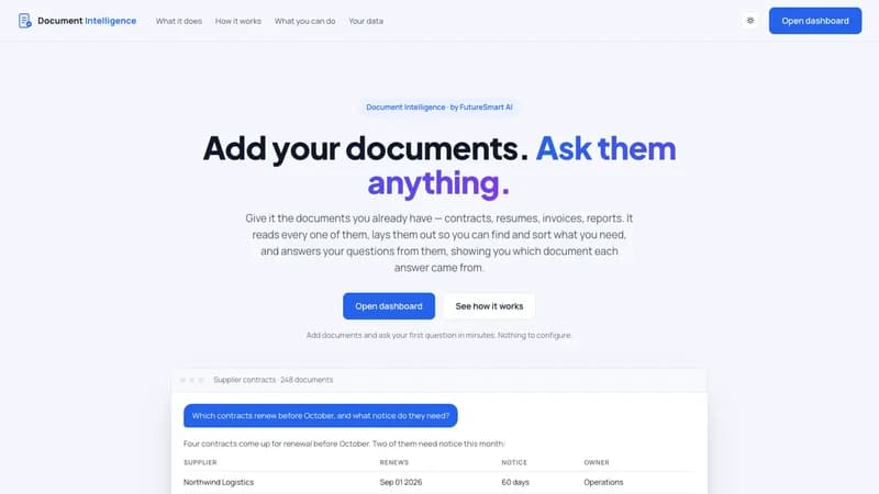 Document Intelligence product page